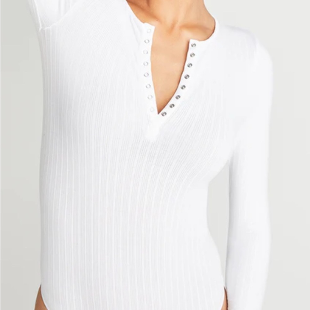 New Yummie White Long Sleeve Ribbed Top L/XL